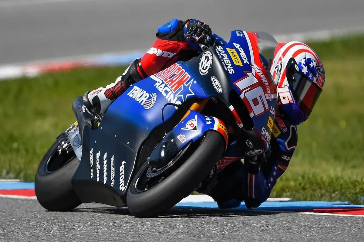 Moto2 rider on track
